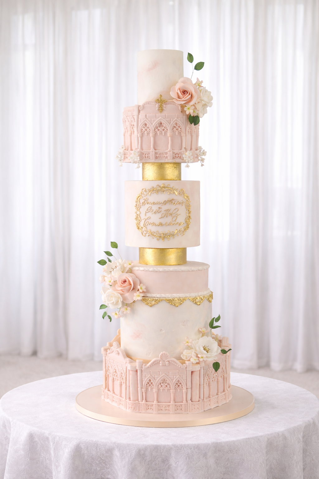 eight tier holy communion celebration cake essex