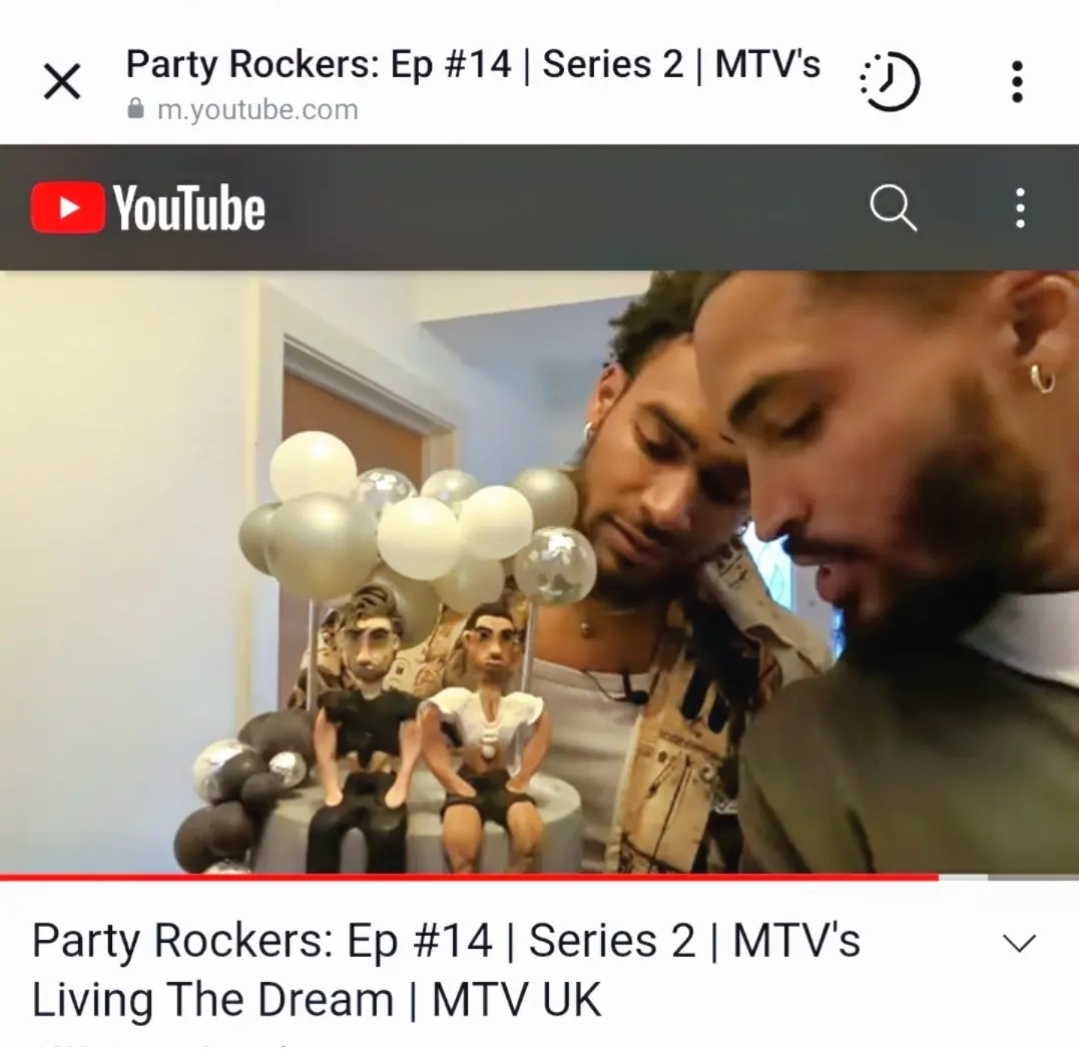 Birthday cake for Christopher Taylor and Danny Williams from Love Island, MTV UK Living the Dream