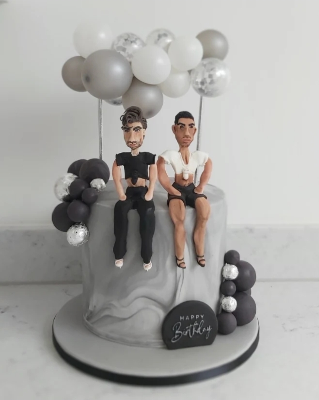 Birthday cake for Christopher Taylor and Danny Williams from Love Island, MTV UK Living the Dream